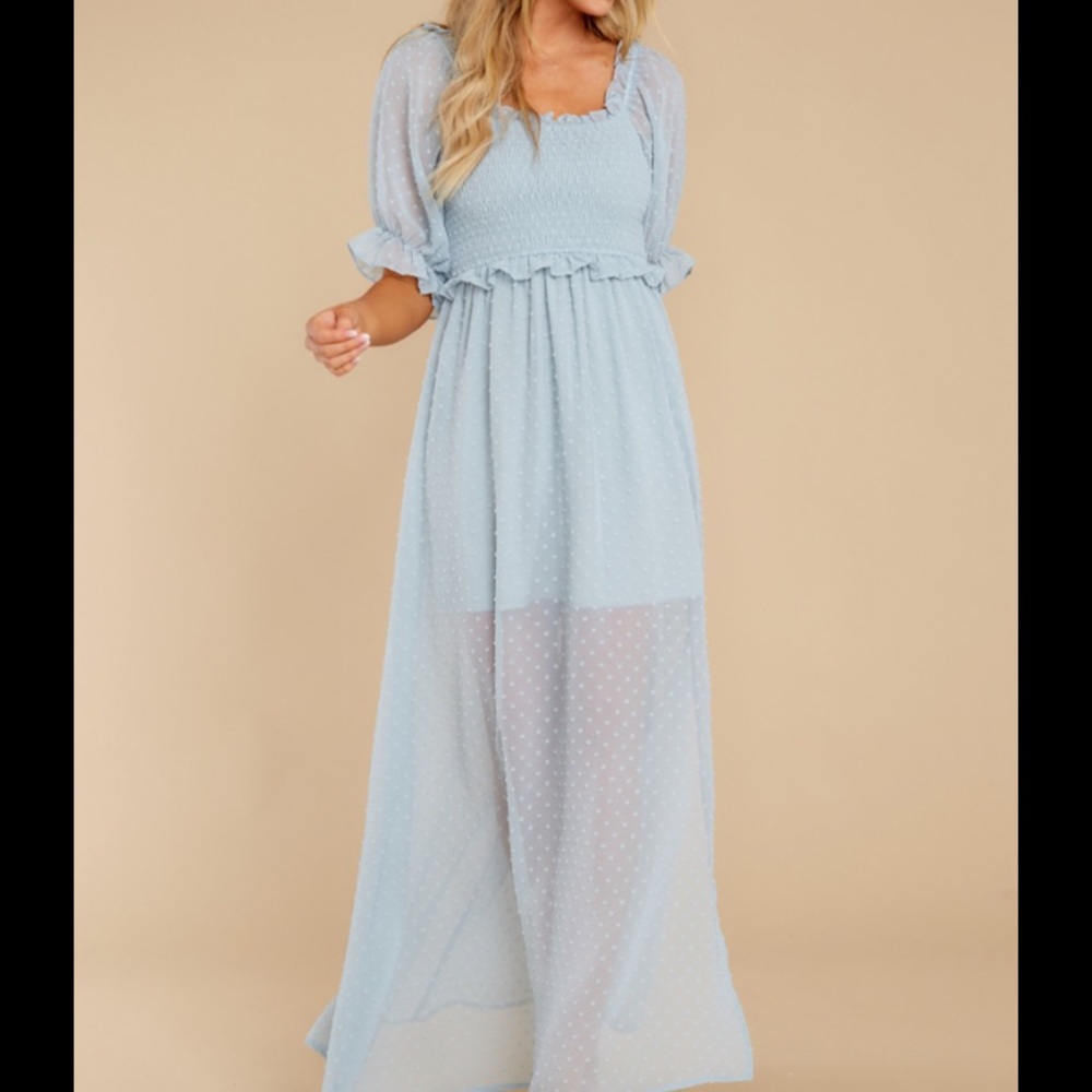 Dusty Blue Maxi Dress